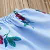 Summer Print Sleeveless Sling T-Shirt for Children, Size:70CM(Blue)
