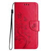 For Samsung Galaxy A36 5G Butterfly Flower Pattern Flip Leather Phone Case(Red)