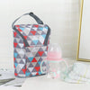 Travel Diaper Storage Bag Hang Baby Stroller Thermal Insulation Bottle Bag(Colored Triangle)