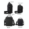 WEPOWER Men Shoulder Casual Holding Messenger Bags, Style: Large Black