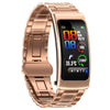 K20 1.14 inch Steel Band Earphone Detachable Life Waterproof Smart Watch Support Bluetooth Call(Rose Gold)