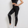 Women Sports Bra and Leggings Two-Piece Set Yoga Wear Fitness Set, Size: M(Black)