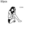 50 PCS Bad Girl Waterproof Dark Tattoo Stickers(CC6369)
