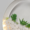 Living Room Background Wall Bedroom Bedside Round Succulent Garden Decorative Wall Lamp, Size:30 x 5 cm(Black)