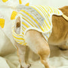 Dog Anti-Harassment Pants, Yellow & White, Size S