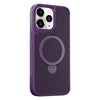 For iPhone 11 Pro Carbon Fiber Texture 360 MagSafe Holder Phone Case(Purple)