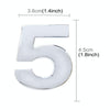 Car Vehicle Badge Emblem 3D Number Five Self-adhesive Sticker Decal, Size: 3.6*4.5*0.5cm