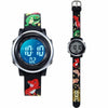 JNEW A380-86172 Children Cartoon 3D Castle Dinosaur Alarm Waterproof Colorful Backlight LED Electronic Watch(Black)