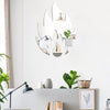 2pcs /Set Acrylic Flame Mirror Stereo Wall Stickers Home Decoration Soft Mirror(Black)