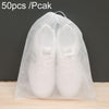 50pcs /Pack 32x38cm Middle Portable Thickened Non-Woven Anti-Yellowing And Sunscreen Shoe Bag Shoe Storage Bag