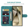 For Samsung Galaxy S25 Ultra 5G Skin Feel Geometric Lines Leather Phone Case(Green)