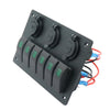 Multi-functional Combination Switch Panel 12V / 24V 6 Way Switches + Dual USB Charger for Car RV Marine Boat (Blue Light)