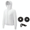 Women Summer Cooling Air-conditioning Clothes Jacket Include 2 5V Portable Fans, Size: XXL(White)