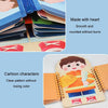Children Wooden Multi-layer Practice Dressing Board Montessori Early Learning Educational Toy(Boy Model)