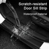 4pcs/Set Car Door Sill Strip PVC Anti-scratch Anti-dirt Protective Film(Carbon Fiber Red)