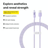 Baseus Gem Transparent 2.4A USB to 8 Pin Fast Charging Data Cable, Length:1m(Purple)