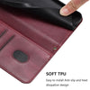 For Samsung Galaxy M55 5G / C55 5G Line Splicing Buckle Retro Leather Phone Case(Wine Red)