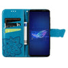 For Asus ROG Phone 6 Butterfly Love Flower Embossed Flip Leather Phone Case(Blue)