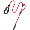 Reflective Double Handle Dog Lead, Nylon, Red, 180cm
