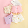 4pcs/set Children Lycra Cotton Boxer Briefs Boys & Girls Pants, Height: 140cm(Girl Rabbit Series)