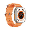 WS-E9 Ultra 2.2 inch IP67 Waterproof Metal Buckle Ocean Silicone Band Smart Watch, Support Heart Rate / NFC(Orange)