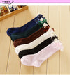 Lace Bow Princess Socks Cotton Girl High Knee Socks, Size:M(Black)