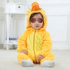 Babies Cartoon Animal Shape Flannel Jumpsuit Romper, Size:90CM(Duck)