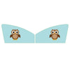 1 Pair Car Window Magnet Sunshade Curtain Heat Insulation Sun Block(Blue Owl)