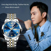 OLEVS 9931 Men Luminous Waterproof Quartz Watch(Blue)