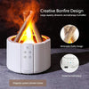 Bonfire Shaped Remote Control Aroma Diffuser Desktop Flame Humidifier, Color: Black