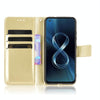 For Asus Zenfone 8 ZS590KS Crazy Horse Texture Horizontal Flip Leather Case with Holder & Card Slots & Lanyard(Gold)