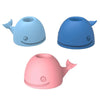 3 PCS Silicone Whale Toothbrush Holder Desktop Office Pen Holder(Light Blue)