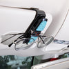 Diamond Mounted Rotating Car Glasses Clip Card Paper Holder Clips(Lake Blue)