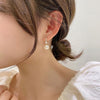 Shell Double Layer Earrings with Diamond Earrings, Color: EH1078