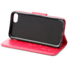 For  iPhone 8 & 7  Pressed Flowers Horizontal Flip Leather Case with Holder & Card Slots & Wallet(Magenta)