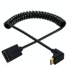 JUNSUNMAY 4K 60Hz Mini HDMI Male to HDMI 2.0V Female Spring Cable, Length:1.8m(Straight)