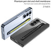 For Samsung Galaxy Z Fold6 GKK Integrated PC Phone Case with Pen Slot, Include Pen(Black)