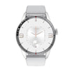 R6 1.32 inch Round Screen 2 in 1 Bluetooth Earphone Smart Watch, Support Bluetooth Call / Health Monitoring(Silver Silicone Strap)