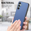For Samsung Galaxy A55 5G Twill Fabric Leather Skin Back Phone Case(Blue)