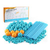 85 in 1 DIY Tent Toy Assembling Play House DIY Children Tent Building Toy( Round-Blue)