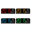 LED Screen Digital Display Desktop Alarm Clock Multifunctional Decoration Wall Clock(Orange)