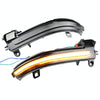 1 Pair For BMW 3 Series F20 Car Dynamic LED Turn Signal Light Rearview Mirror Flasher Water Blinker (Transparent Black)