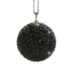 Car Diamond Crystal Ball Rearview Mirror Decoration Pendant(Black)