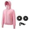 Women Summer Cooling Air-conditioning Clothes Jacket Include 2 5V Portable Fans, Size: L(Pink)
