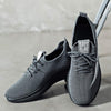 Men Spring Walking Shoes Casual Sports Breathable Flying Knit Shoes, Size: 39(Gray)