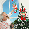 Christmas Decoration Fairy Curtain Buckle Door Hanging(Red)