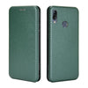 For Asus Zenfone Max (M2) ZB633KL Carbon Fiber Texture Horizontal Flip TPU + PC + PU Leather Case with Card Slot(Green)