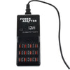 W-858 12A 12 Ports USB Fast Charging Dock Desktop Smart Charger AC100-240V, UK Plug (Black)