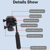 JMARY KT285+NB50 Camera Stand Extendable Height Aluminum Alloy Camera Holder Tripod