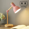 T1062 Dormitory Eye Protection Desk Lamp Bbedroom Bedside Wood Lamp, Power source: US Plug(Pink)